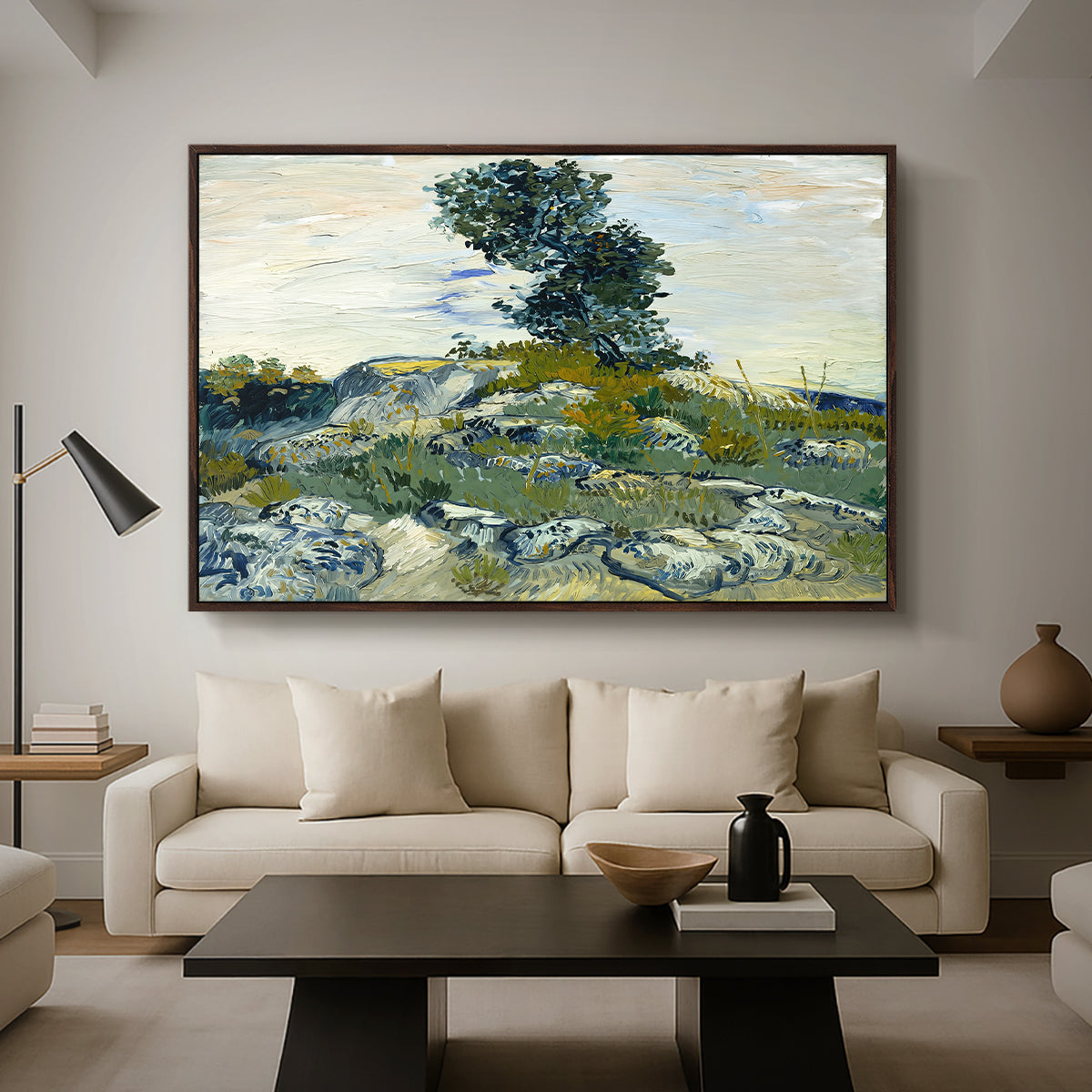 The Rocks, 1888 - Floater Framed Canvas Print