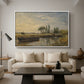 Barge below Flatford Lock, c. 1810 - Floater Framed Canvas Print