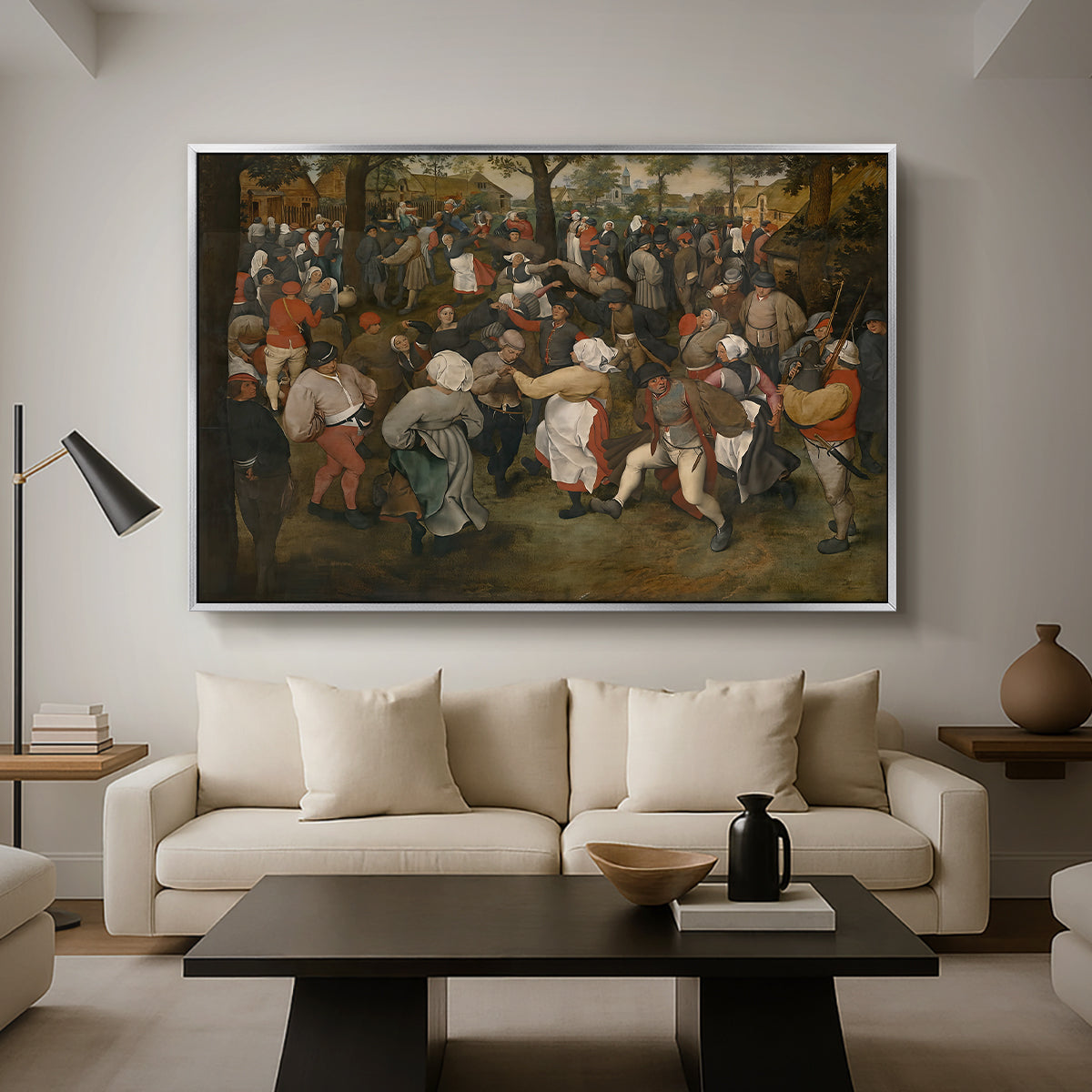 The Wedding Dance, c. 1566 - Floater Framed Canvas Print