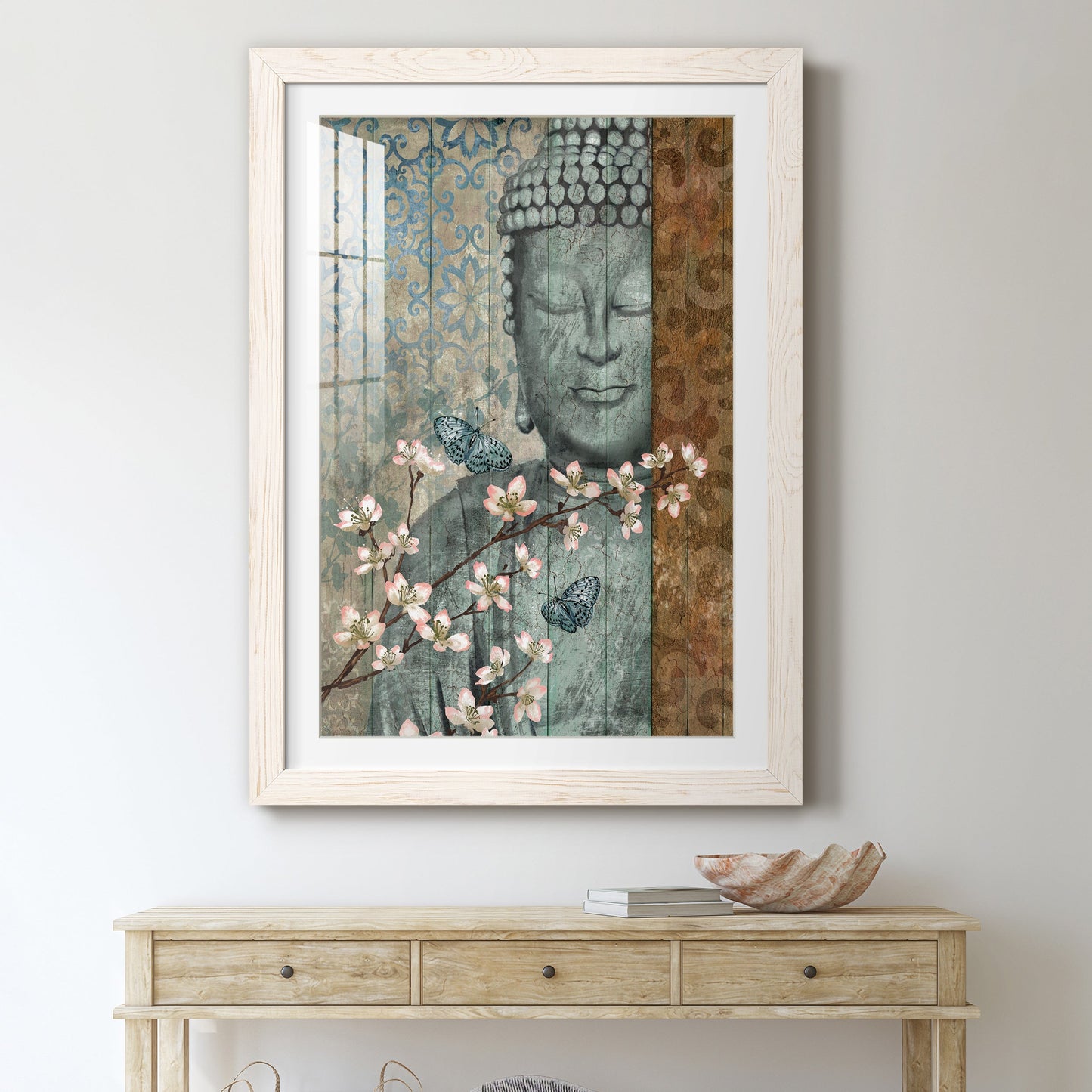 Buddha - Premium Framed Print - Distressed Barnwood Frame - Ready to Hang