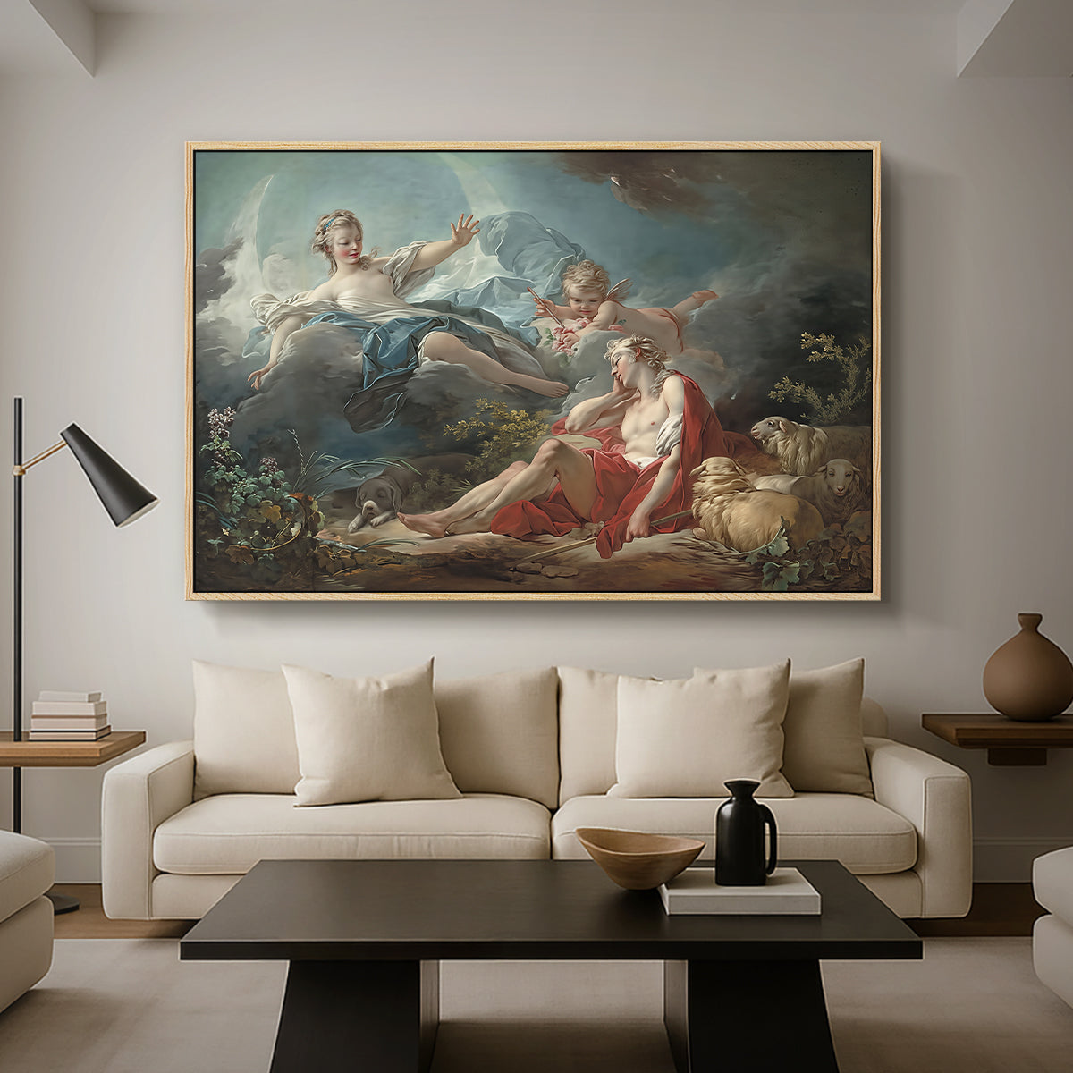 Diana and Endymion, c. 1753-1756 - Floater Framed Canvas Print
