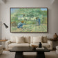 First Steps after Millet, 1890 - Floater Framed Canvas Print
