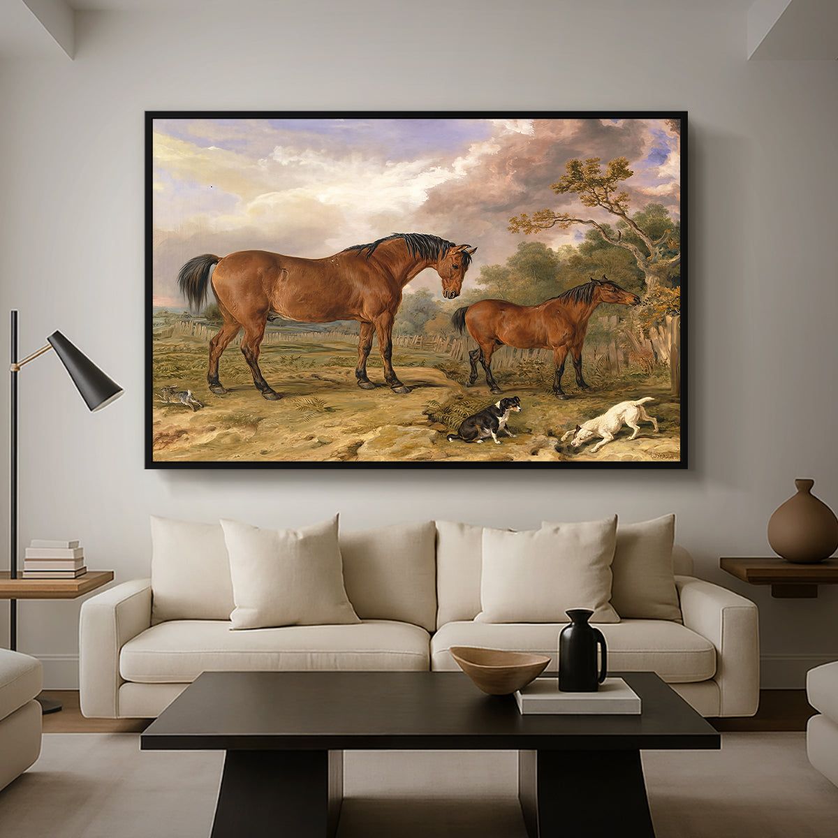 Portrait of Reformer, Blucher, Tory and Crib, Property of Rowland Alston, Esq., M.P., 1835 - Floater Framed Canvas Print