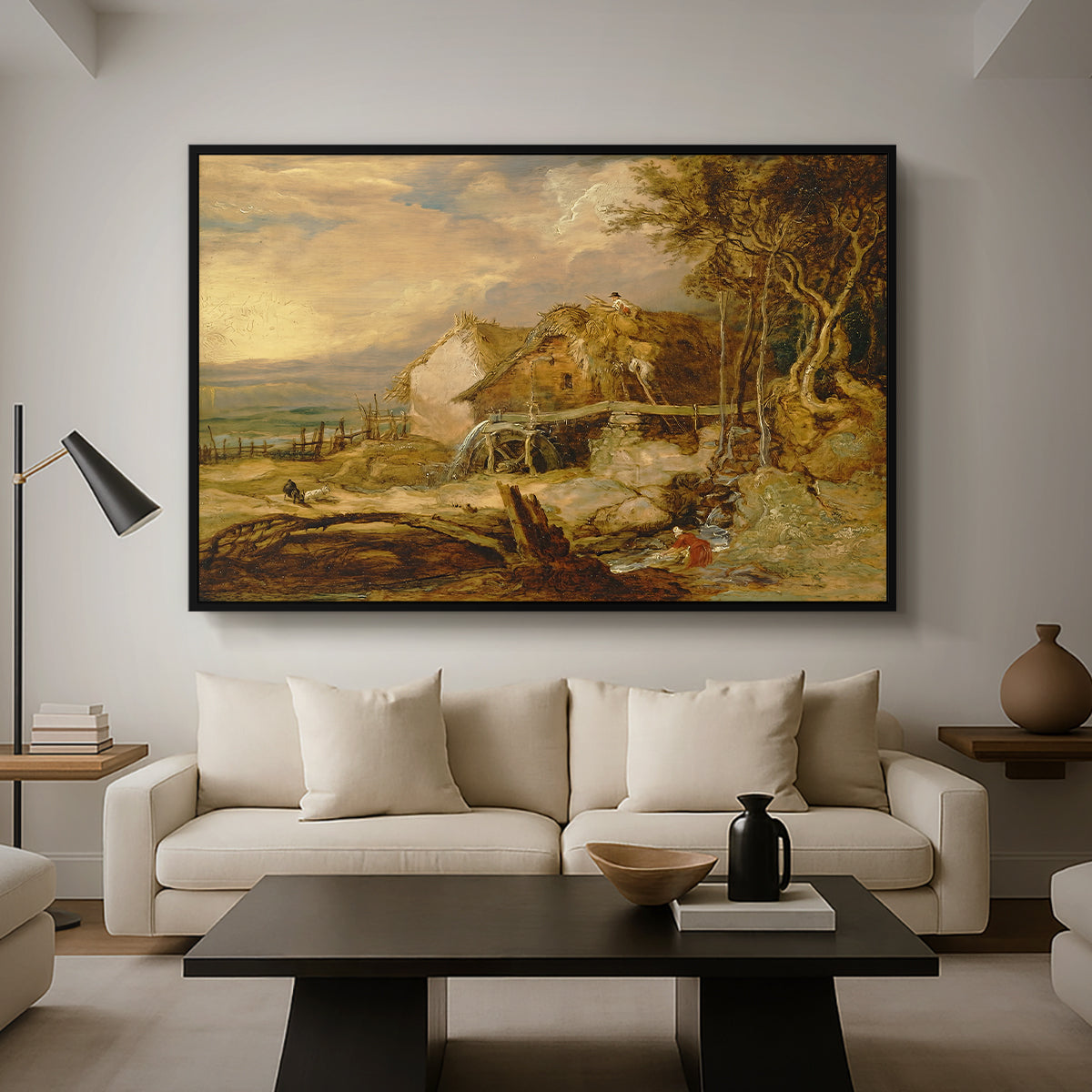 An Overshot Mill, c. 1802-1807 - Floater Framed Canvas Print