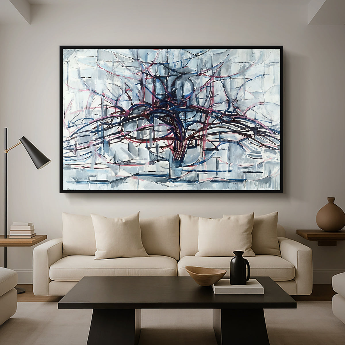 Horizontal Tree, 1912 - Floater Framed Canvas Print