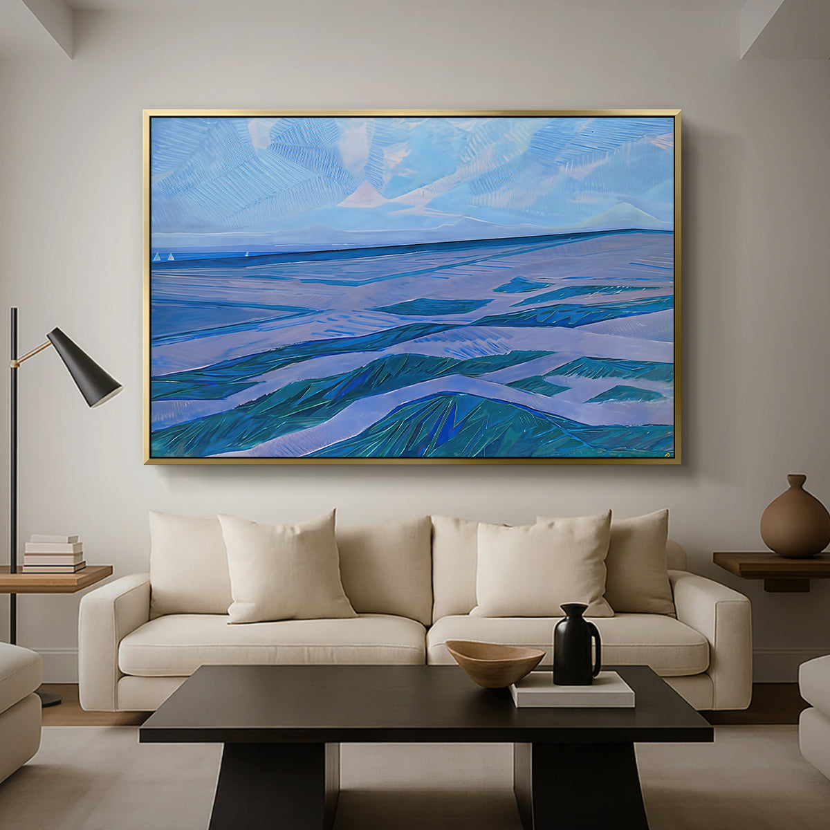 Dune Landscape, 1911 - Floater Framed Canvas Print