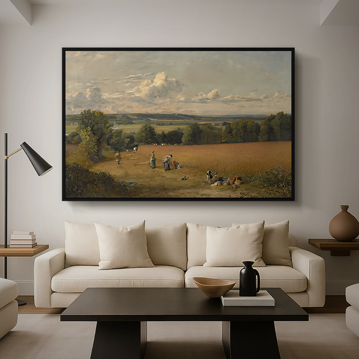 The Wheat Field, 1816 - Floater Framed Canvas Print