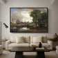 Dedham Lock and Mill, c. 1820 - Floater Framed Canvas Print