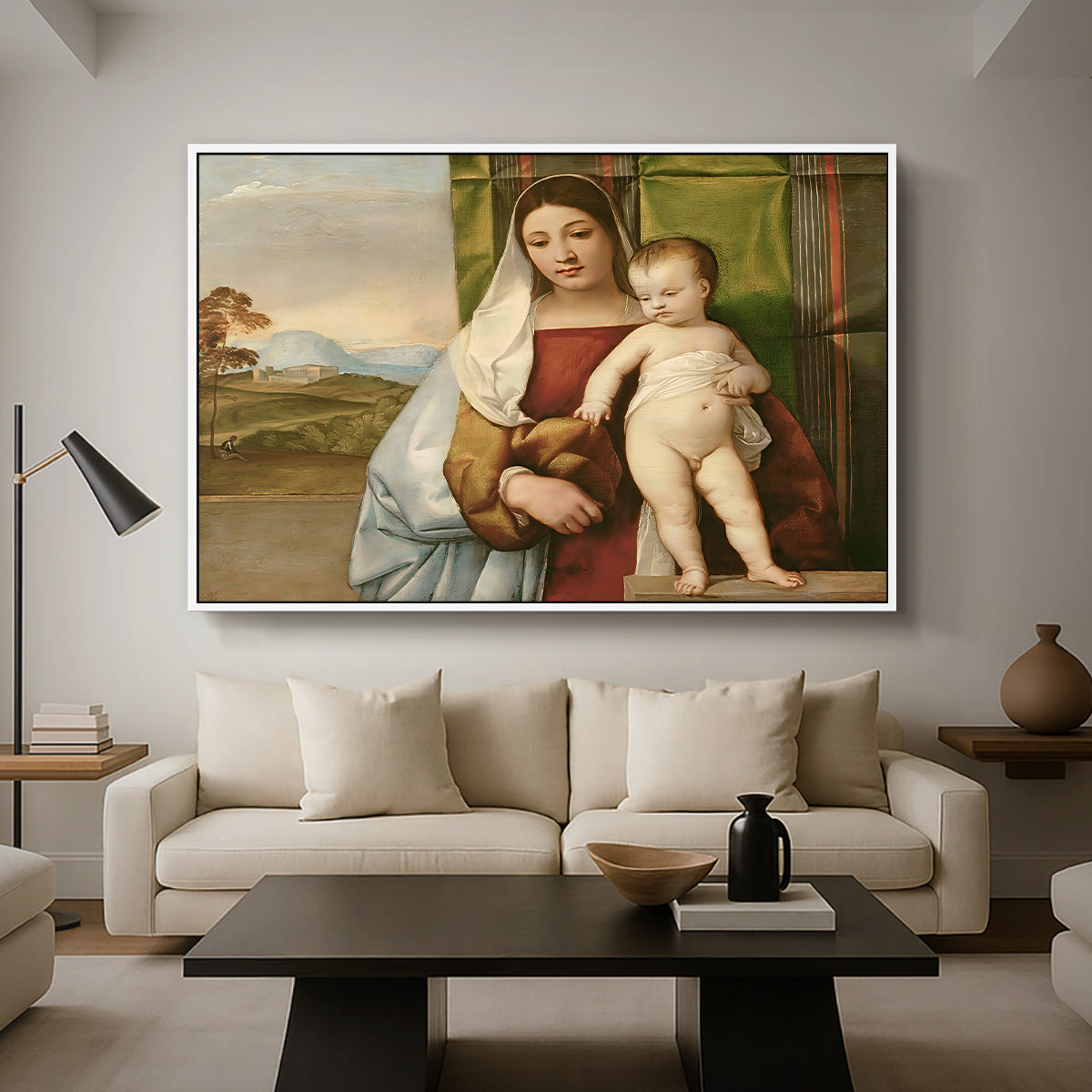 The Gypsy Madonna (La Zingarella), c. 1510-1511 - Floater Framed Canvas Print