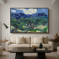 Olive Trees with the Alpilles in the Background, 1889 - Floater Framed Canvas Print
