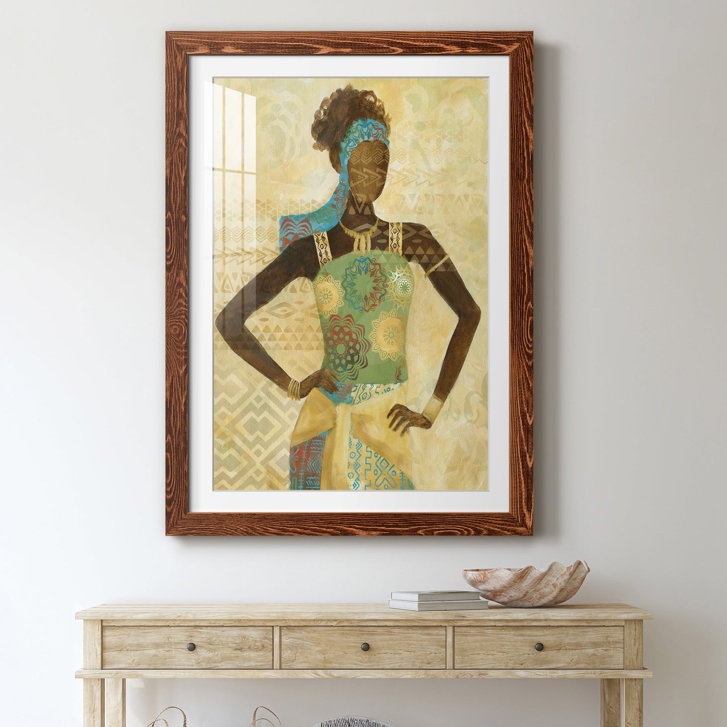 Tribal Vision I - Premium Framed Print - Distressed Barnwood Frame - Ready to Hang