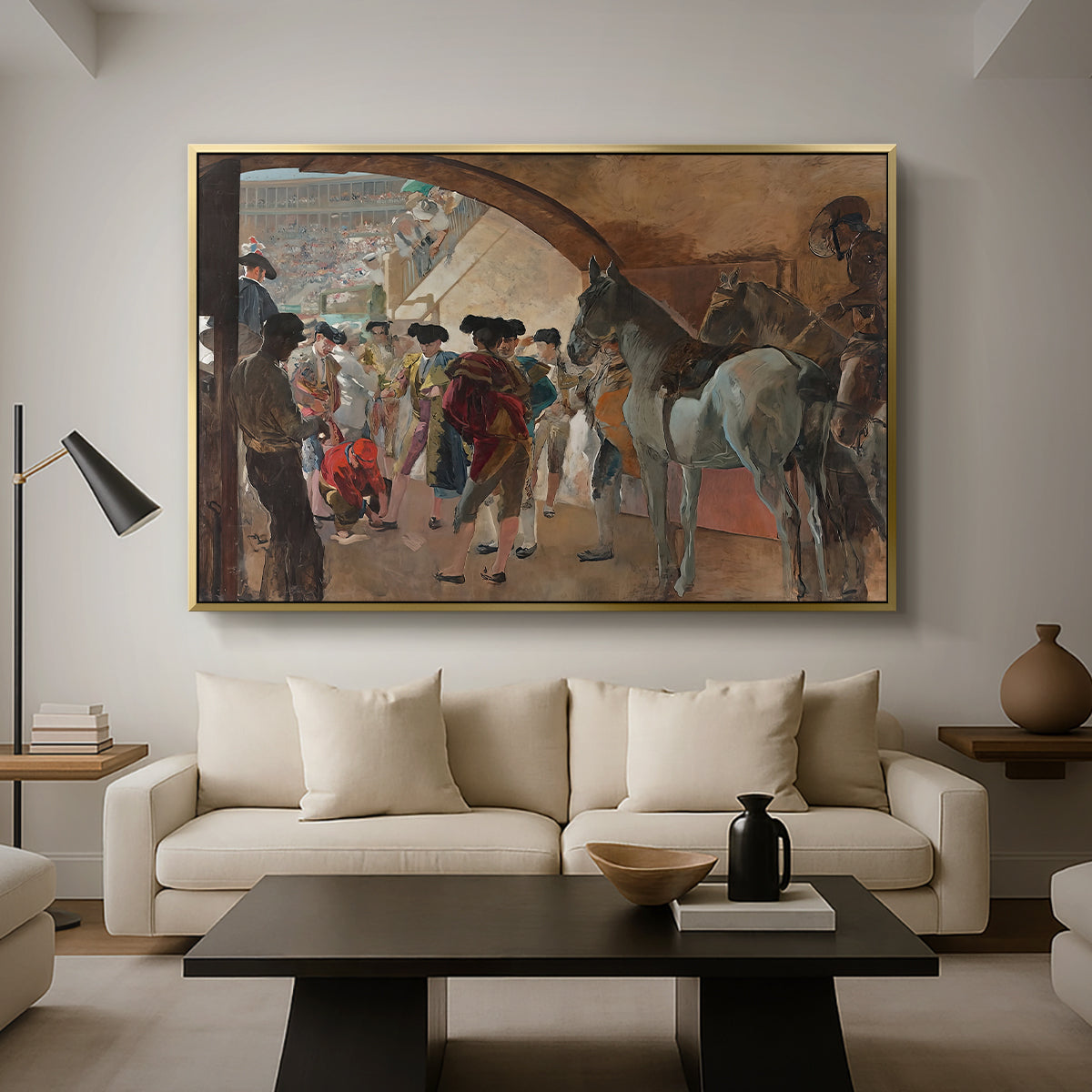 Before the Bullfight (Antes de la corrida), c. 1900 - Floater Framed Canvas Print