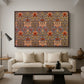 Snakeshead - Red/Cumin, c. 1876 - Floater Framed Canvas Print