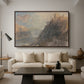 Rheinfels Looking to Katz and Gourhausen, 1817 - Floater Framed Canvas Print