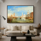 Venice: The Dogana and San Giorgio Maggiore, 1834 - Floater Framed Canvas Print