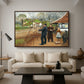 L. A. Ring Painting near Aasum Smithy, 1893 - Floater Framed Canvas Print