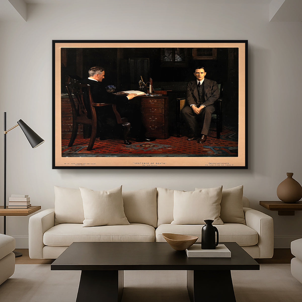 The Sentence of Death, 1908 - Floater Framed Canvas Print