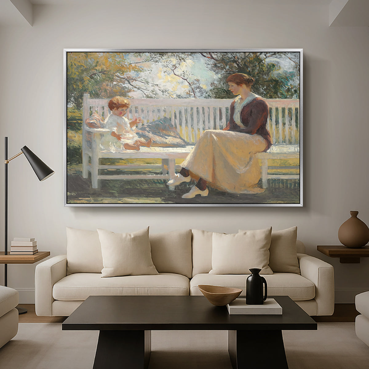 Eleanor and Benny, 1916 - Floater Framed Canvas Print