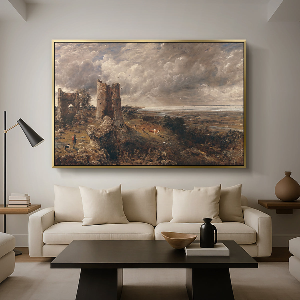 Hadleigh Castle, Mouth of Thames, c. 1829 - Floater Framed Canvas Print
