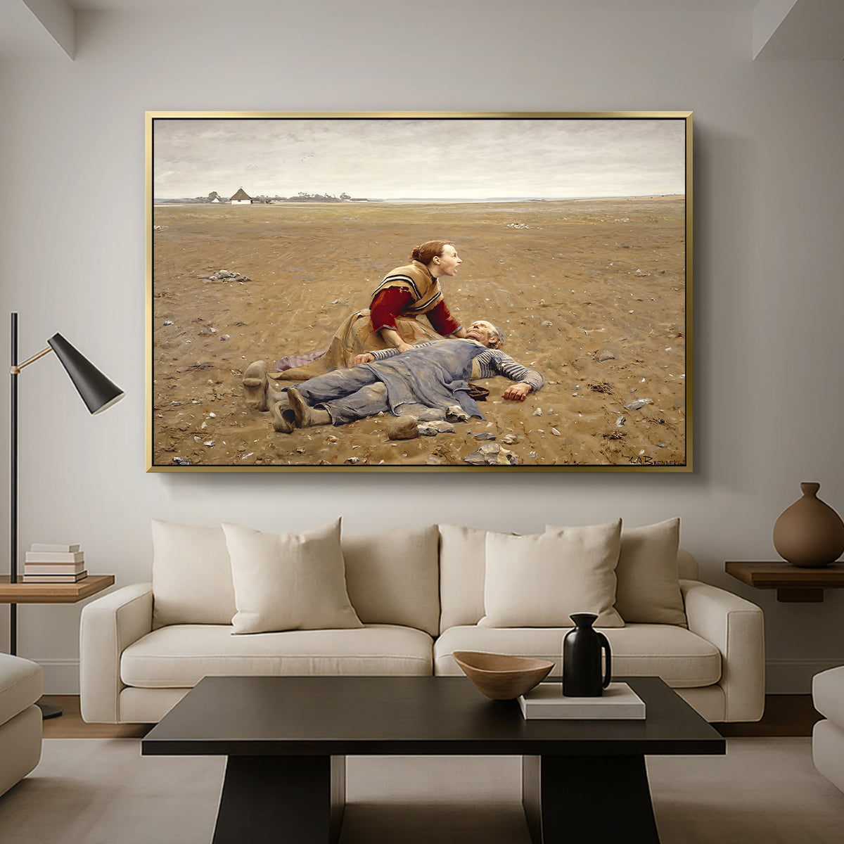 Worn Out (Udslidt), 1889 - Floater Framed Canvas Print