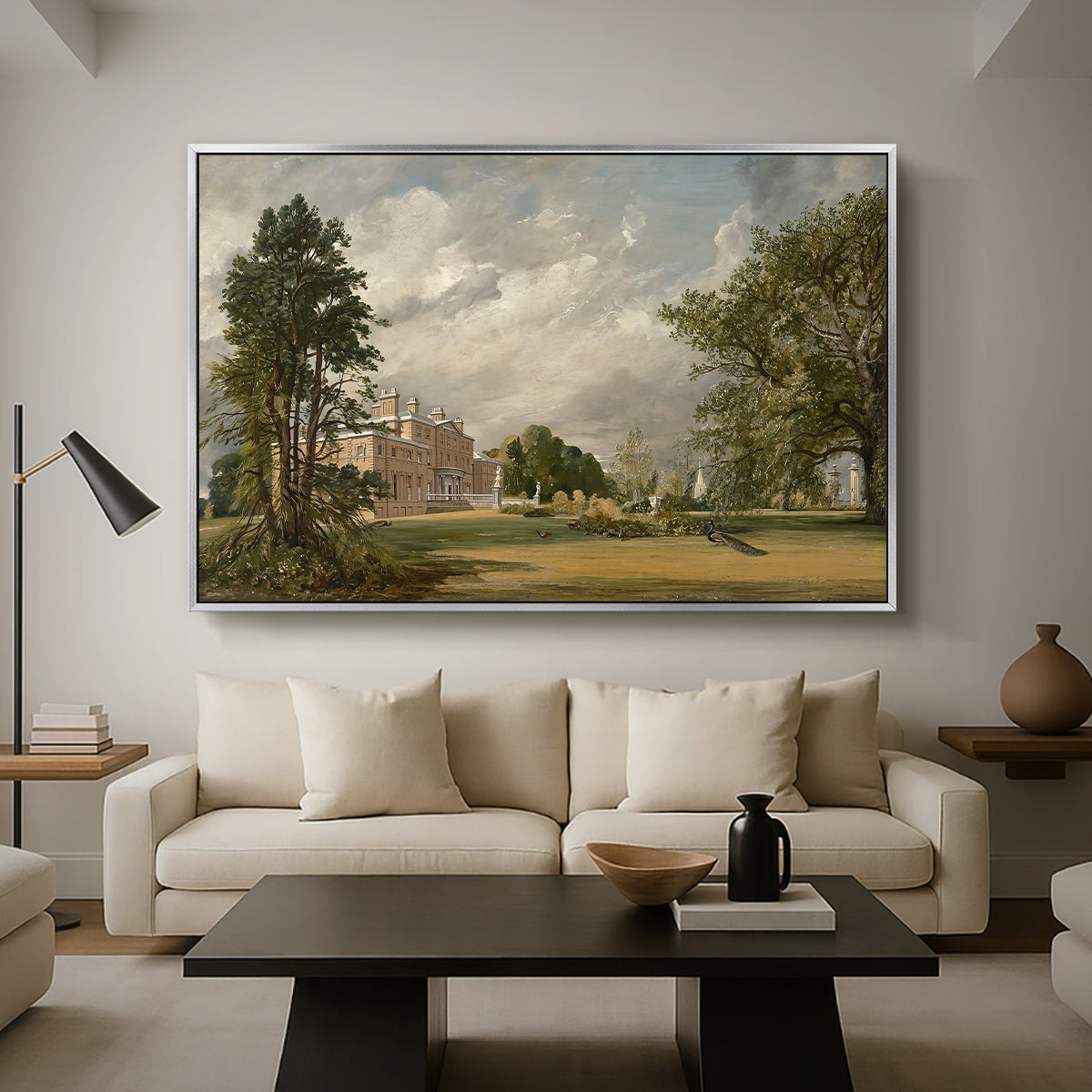 Malvern Hall, 1821 - Floater Framed Canvas Print