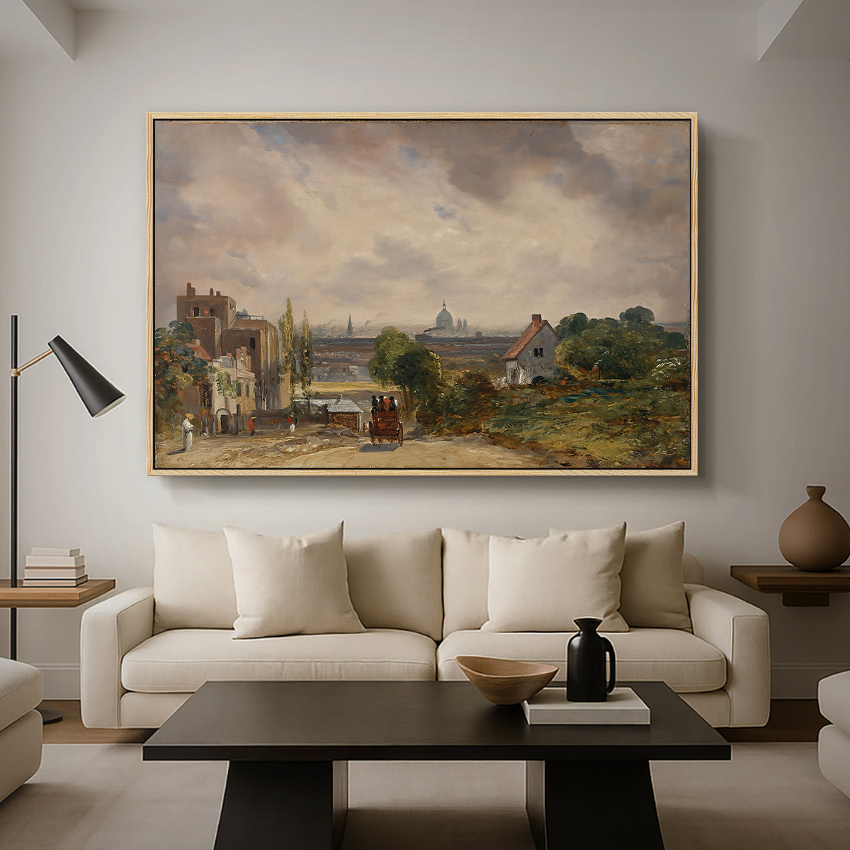 Sir Richard Steele's Cottage, Hampstead, c. 1832 - Floater Framed Canvas Print