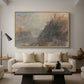 Rheinfels Looking to Katz and Gourhausen, 1817 - Floater Framed Canvas Print