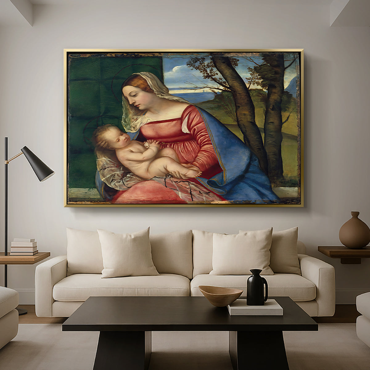 Madonna and Child, c. 1508 - Floater Framed Canvas Print