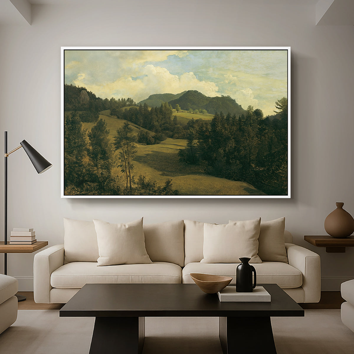 Landscape near Miesenbach, c. 1830 - Floater Framed Canvas Print