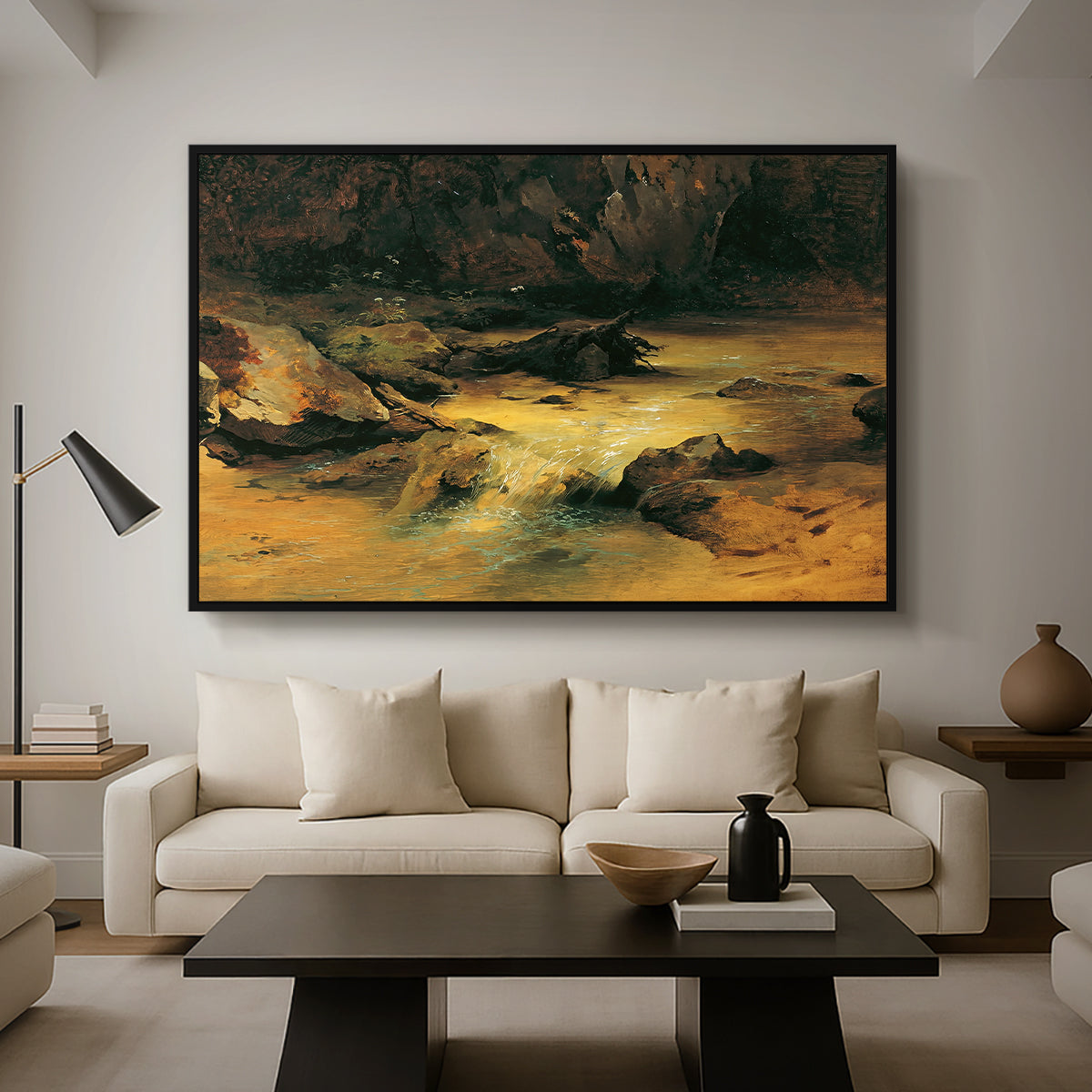 Wildbach (Wild Stream) - Floater Framed Canvas Print