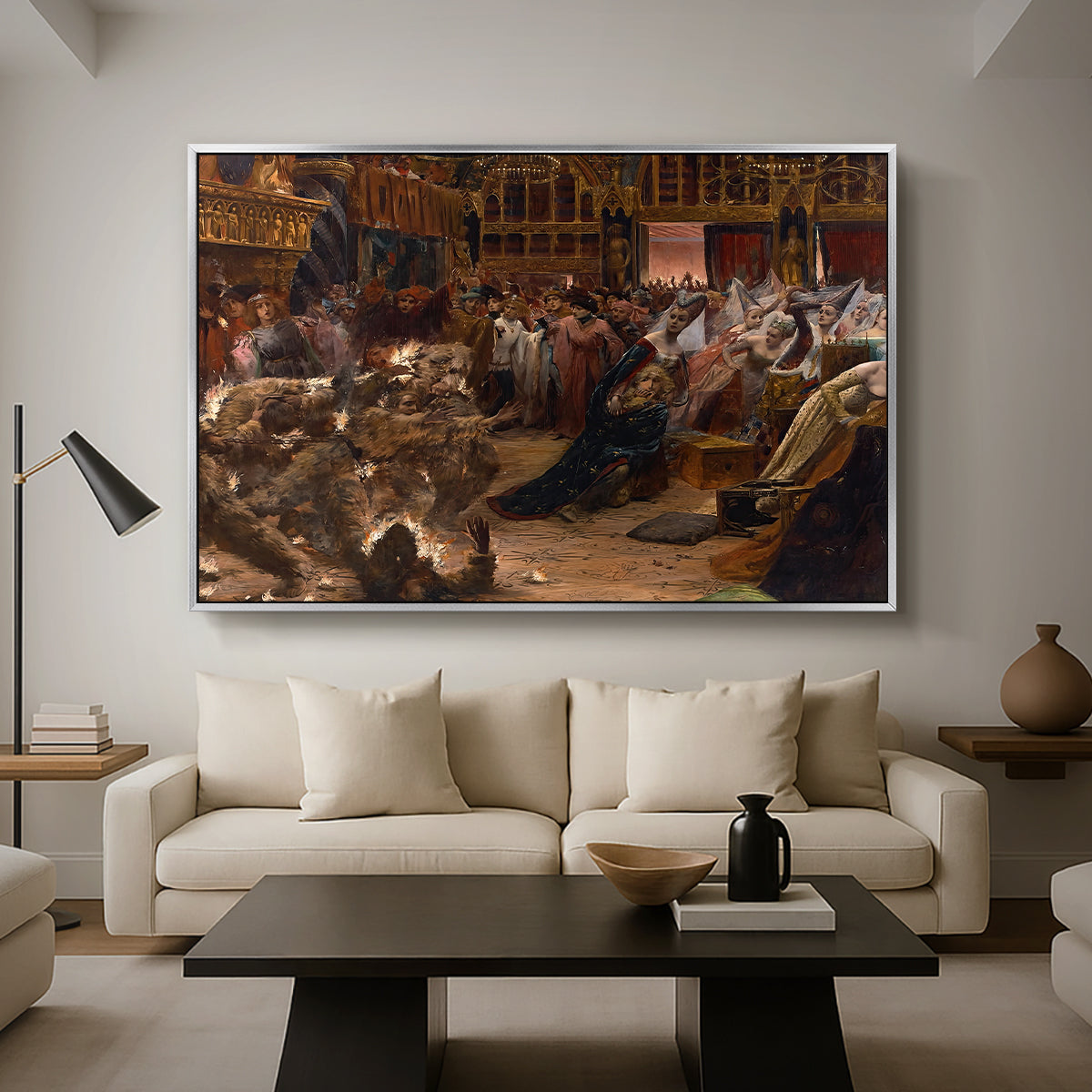 Ball of the Burning Men, 1889 - Floater Framed Canvas Print