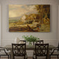 Canvas art print featuring a watermill structure beside flowing stream in rural landscape, showcased as a statement wall artwork