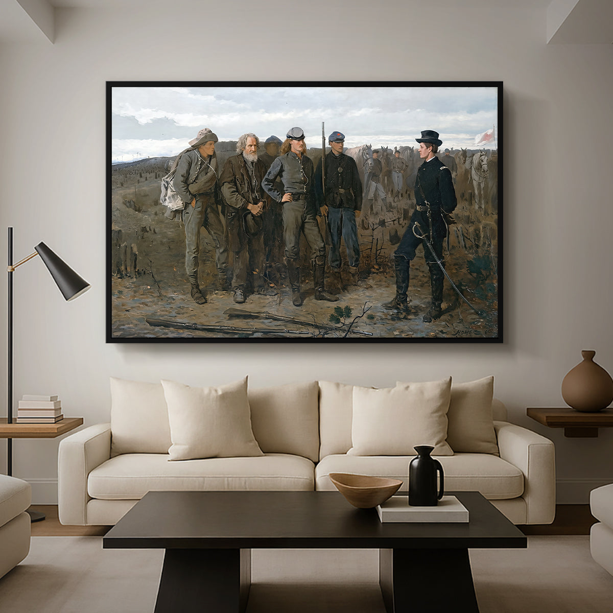 Prisoners from the Front, 1866 - Floater Framed Canvas Print