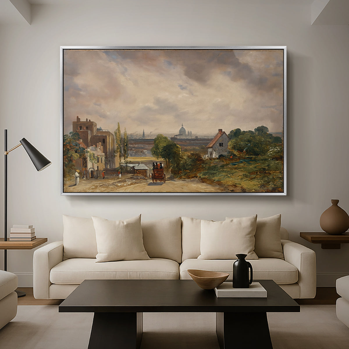 Sir Richard Steele's Cottage, Hampstead, c. 1832 - Floater Framed Canvas Print
