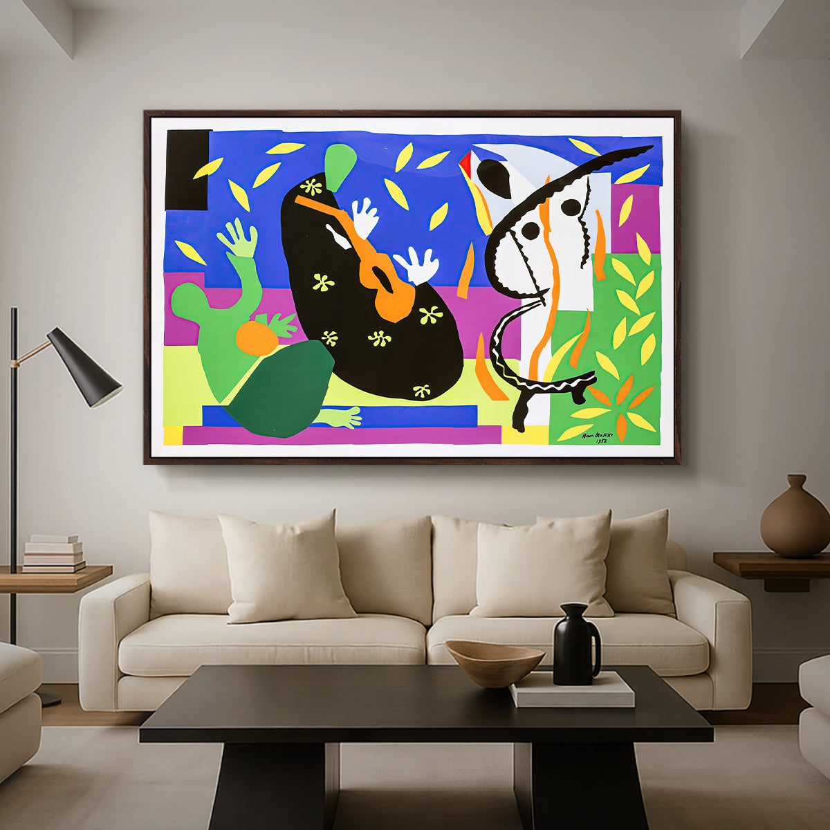 The Sorrows of the King, 1952 - Floater Framed Canvas Print