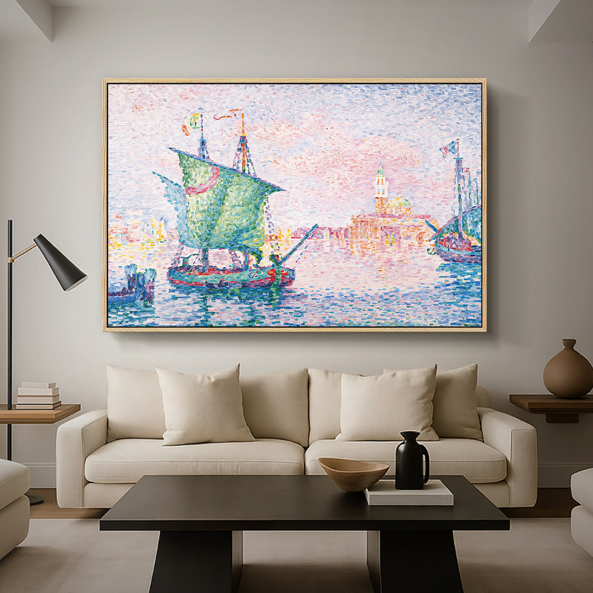 Venice, the Pink Cloud, 1909 - Floater Framed Canvas Print