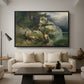 Eagles and Dying Stag on a Lakeshore, 1836 - Floater Framed Canvas Print