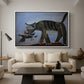 Cat Catching a Bird, 1939 - Floater Framed Canvas Print