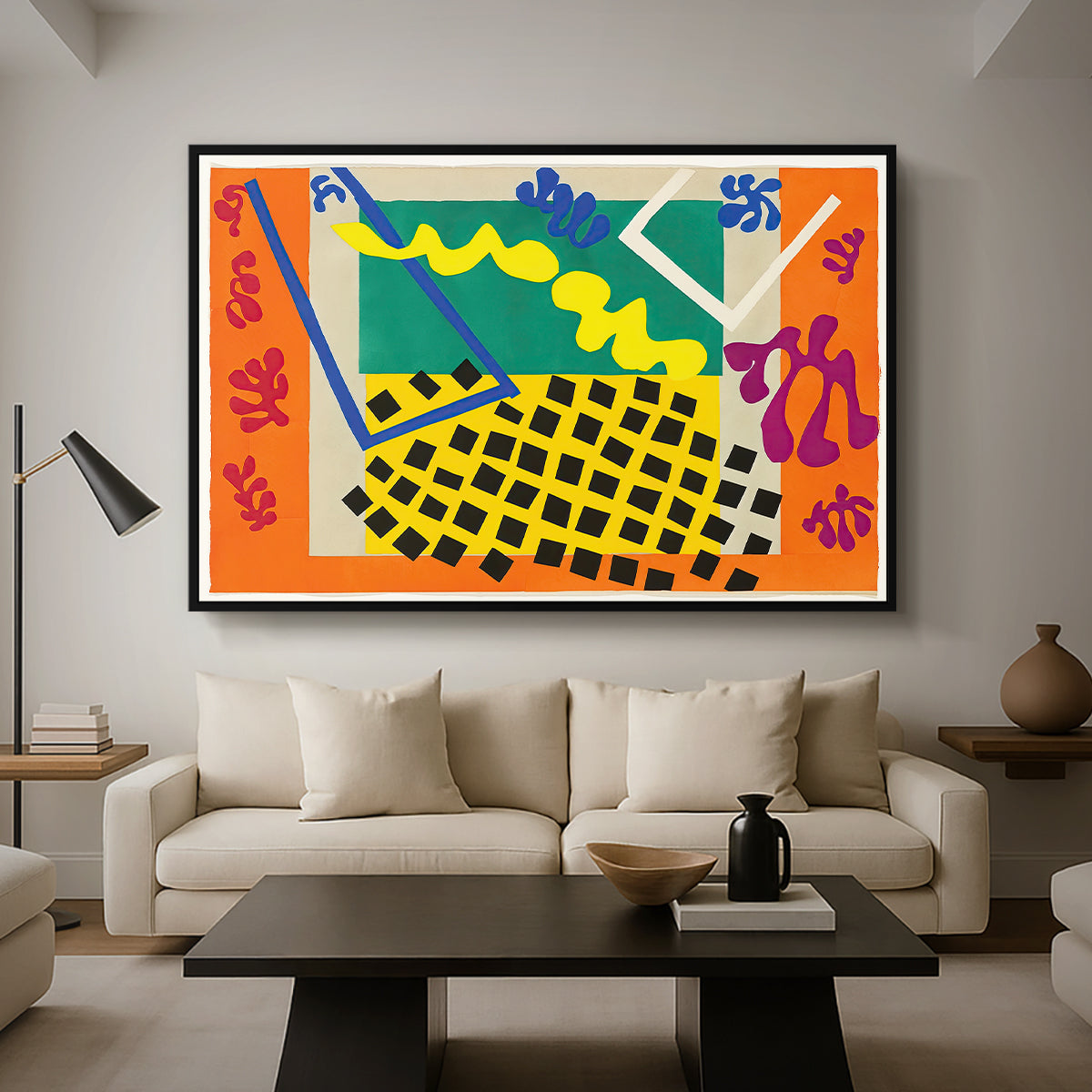 The Codomas (Les codomas), from Jazz, 1947 - Floater Framed Canvas Print