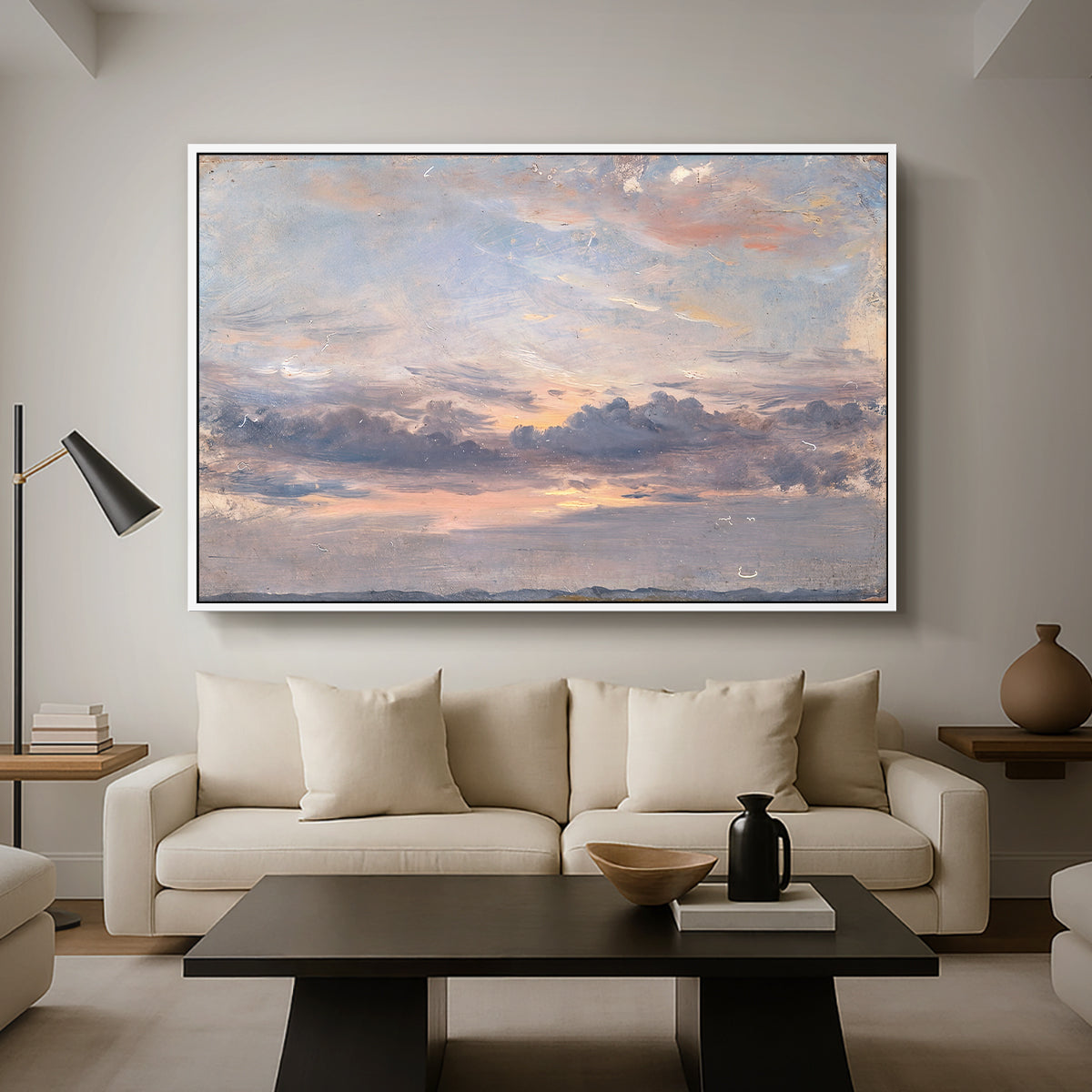 A Cloud Study, Sunset, c. 1821-1822 - Floater Framed Canvas Print