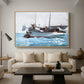 Taking on Wet Provisions, 1903 - Floater Framed Canvas Print