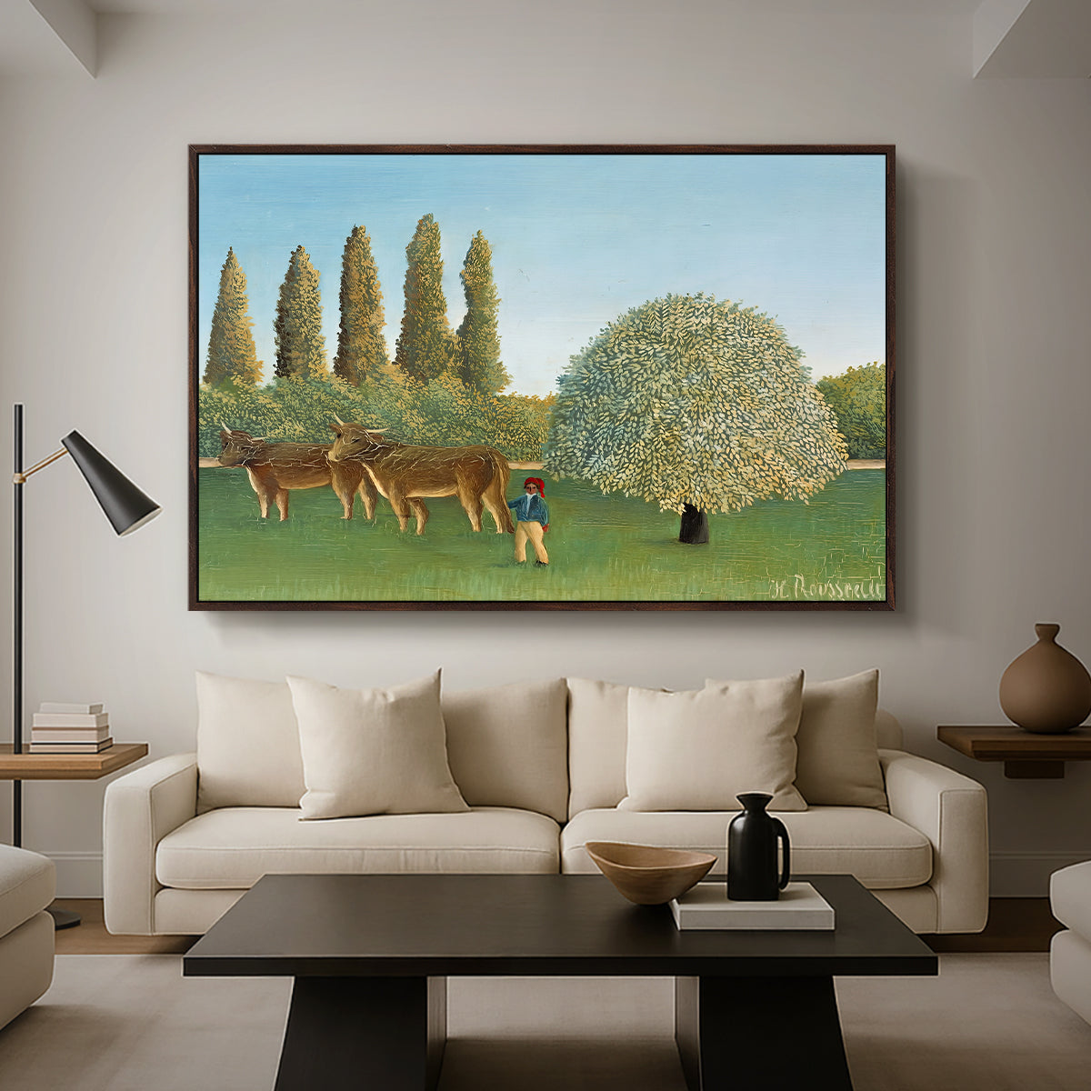 Meadlowland (The Pasture), 1910 - Floater Framed Canvas Print