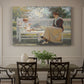 Canvas art print featuring a woman and child seated outdoors in natural light, showcased as a statement wall artwork