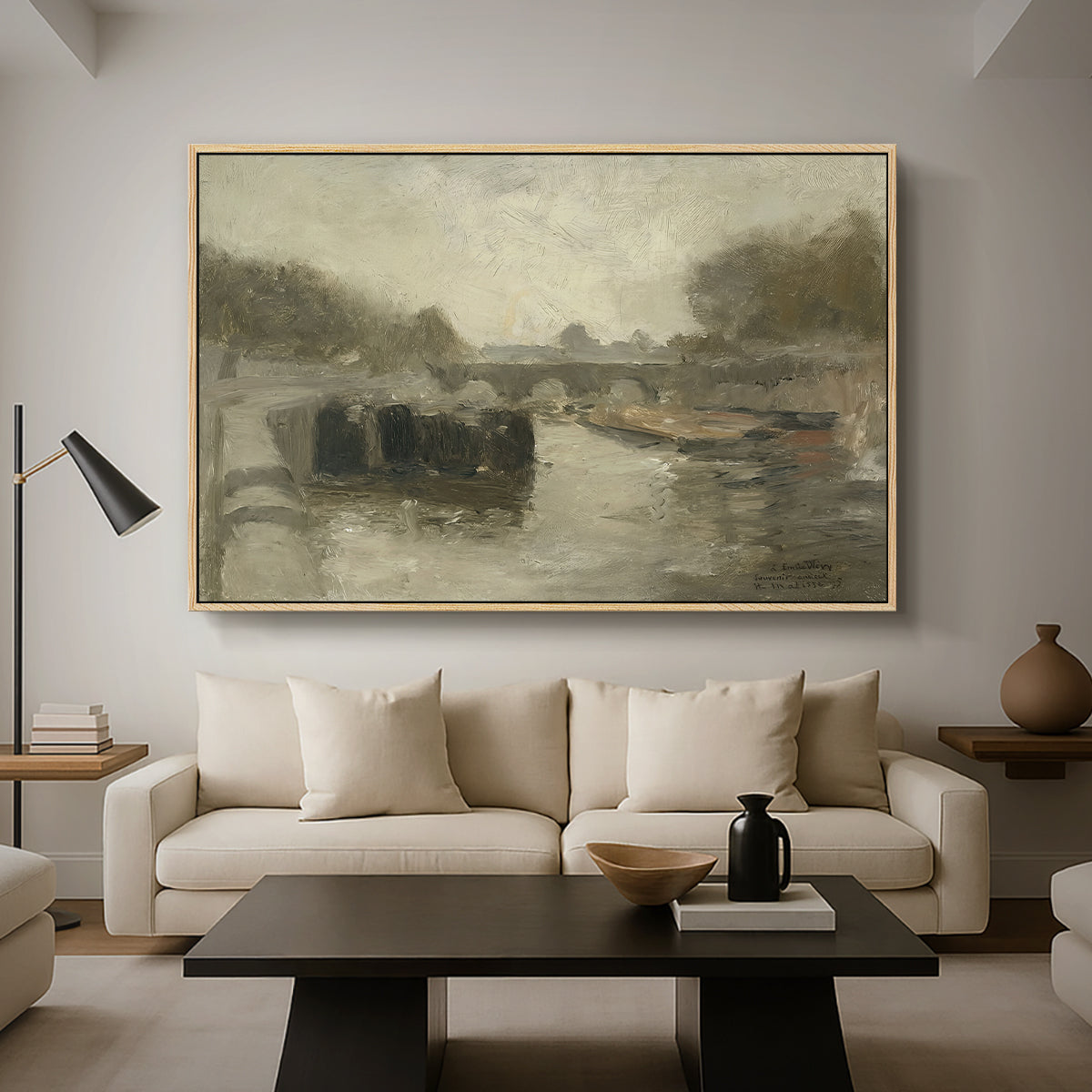 The Bridge (Le pont), 1895 - Floater Framed Canvas Print