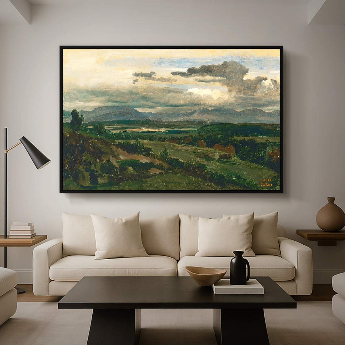Civita Castellana, c. 1860s - Floater Framed Canvas Print