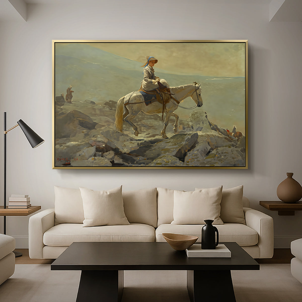 The Bridle Path, White Mountains, 1868 - Floater Framed Canvas Print