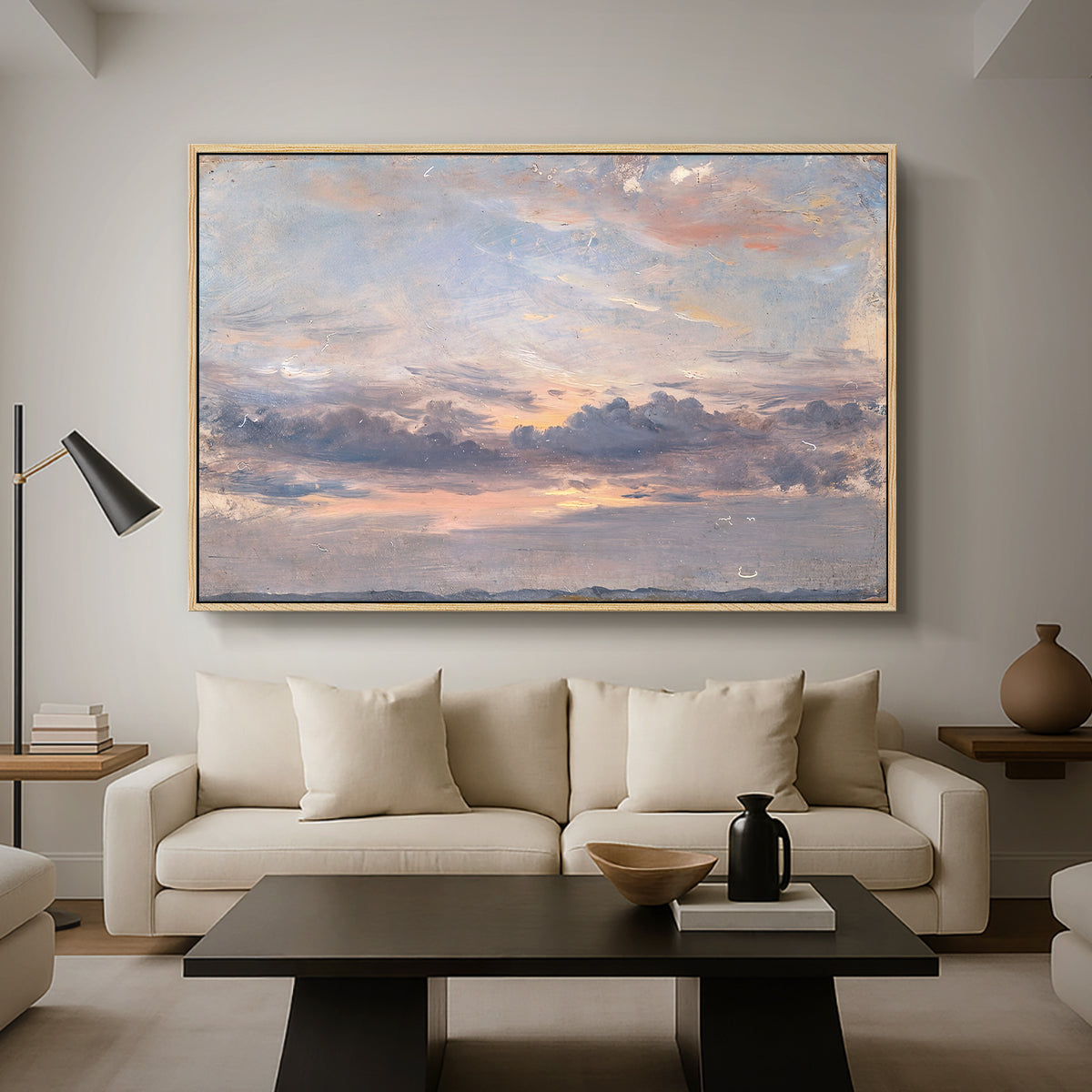 A Cloud Study, Sunset, c. 1821-1822 - Floater Framed Canvas Print