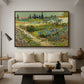 Garden at Arles, 1888 - Floater Framed Canvas Print