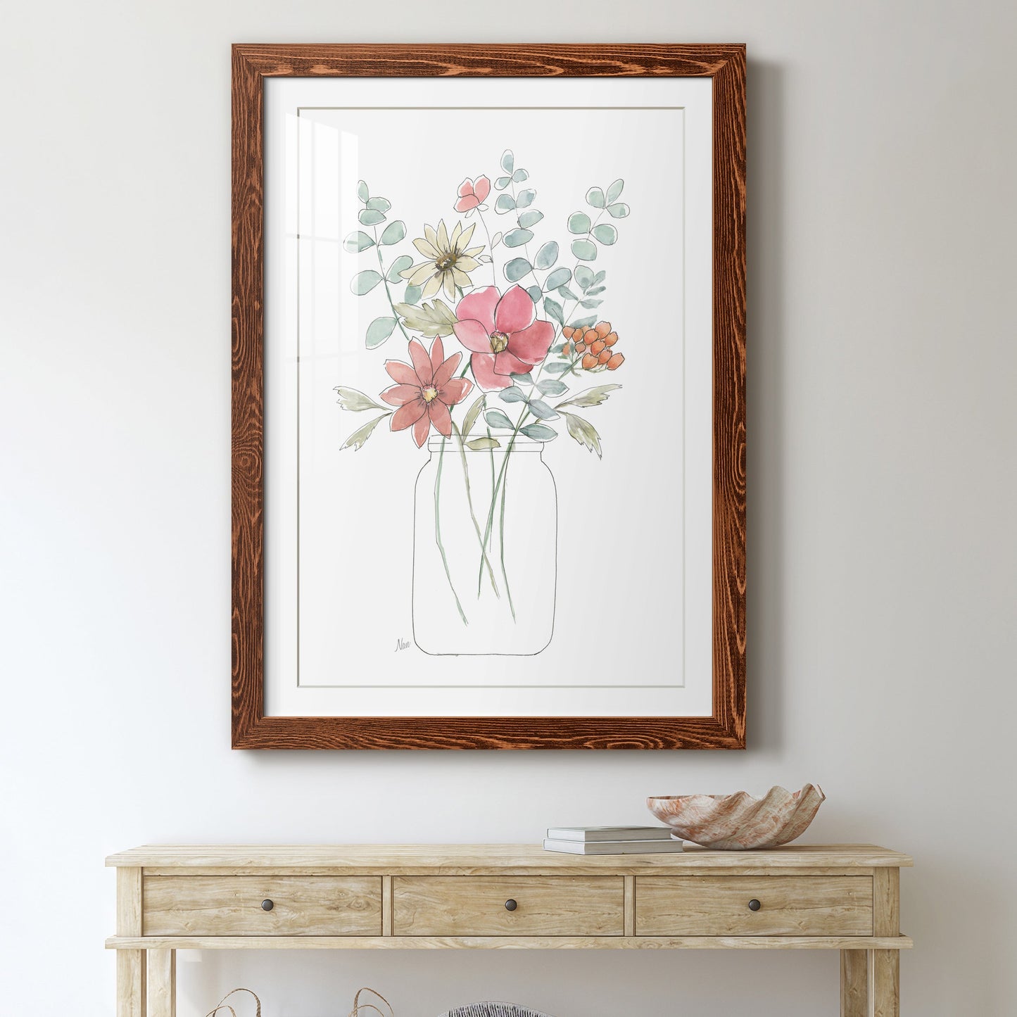 Whimsical Wildflowers II - Premium Framed Print - Distressed Barnwood Frame - Ready to Hang