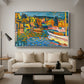 Study for Autumn Landscape with Boats, 1908 - Floater Framed Canvas Print